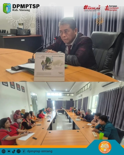 DPMPTSP Sintang Staff Meeting Discusses Discipline Evaluation, Budget, and Service Innovation