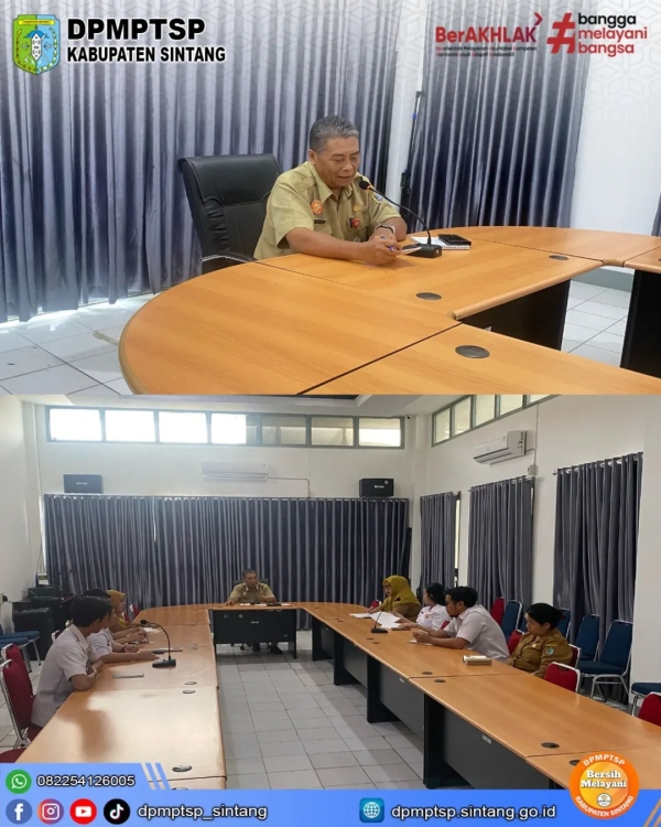 Evaluation Meeting of the PTSP Division of DPMPTSP Sintang Regency Quarter I 2025